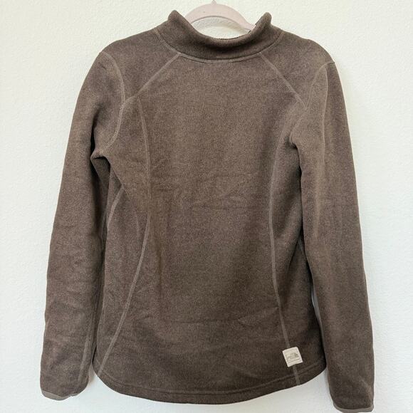 THE NORTH FACE Brown Fleece Pullover Toggle Neck Outdoor Cozy Women M - Picture 3 of 6